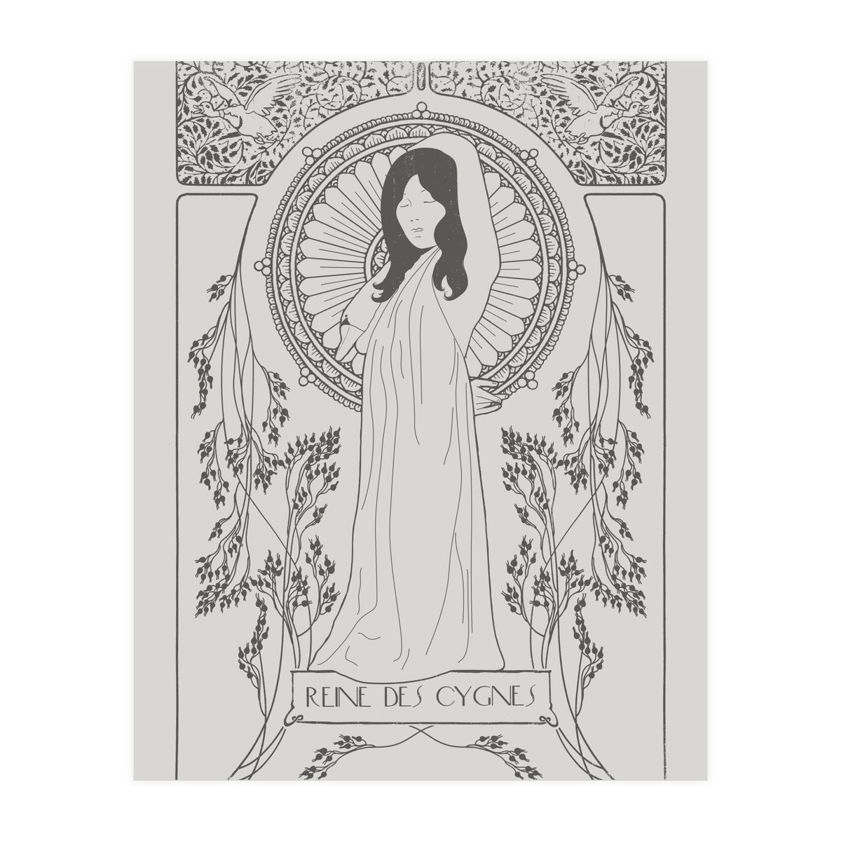 Reine Des Cygnes Grey (Print Only)
