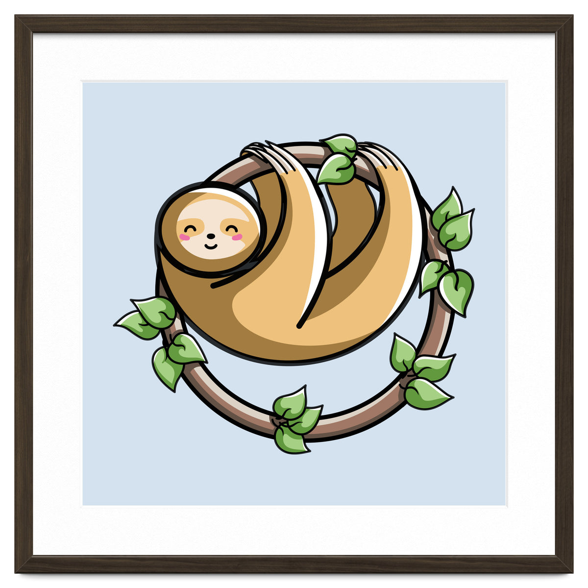 Kawaii Cute Sloth Circle