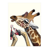 Giraffe Brushing Teeth, Funny Bathroom Humour (Print Only) thumbnail