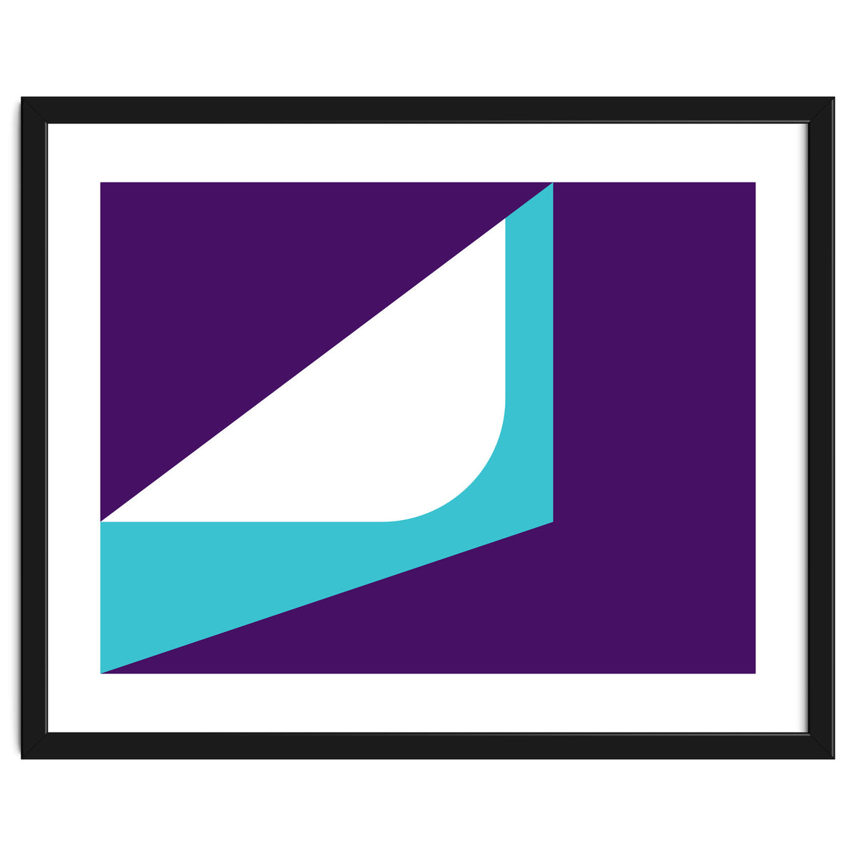 Geometric Shapes No. 22 - teal & purple