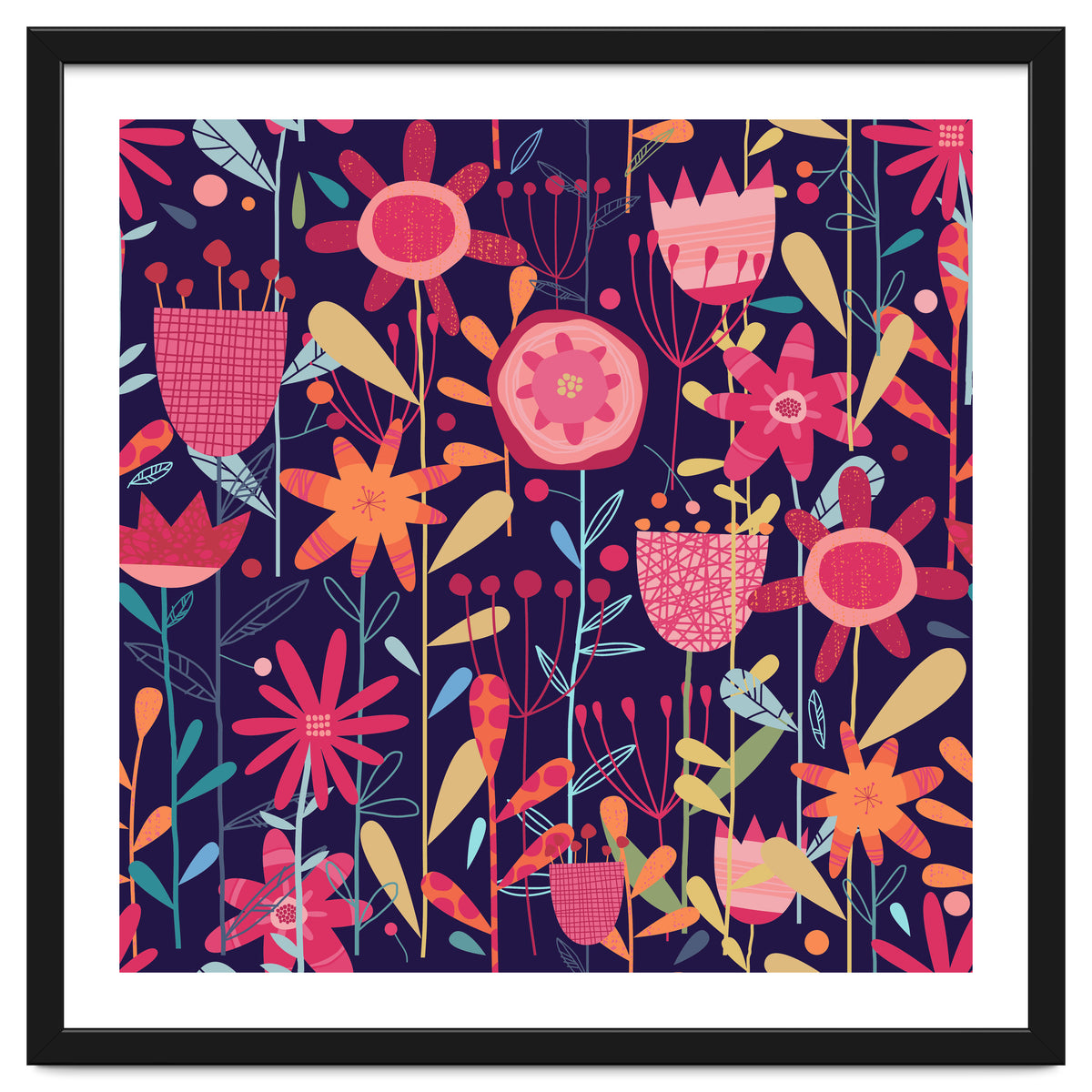 Wild Weeds And Flowers Dark