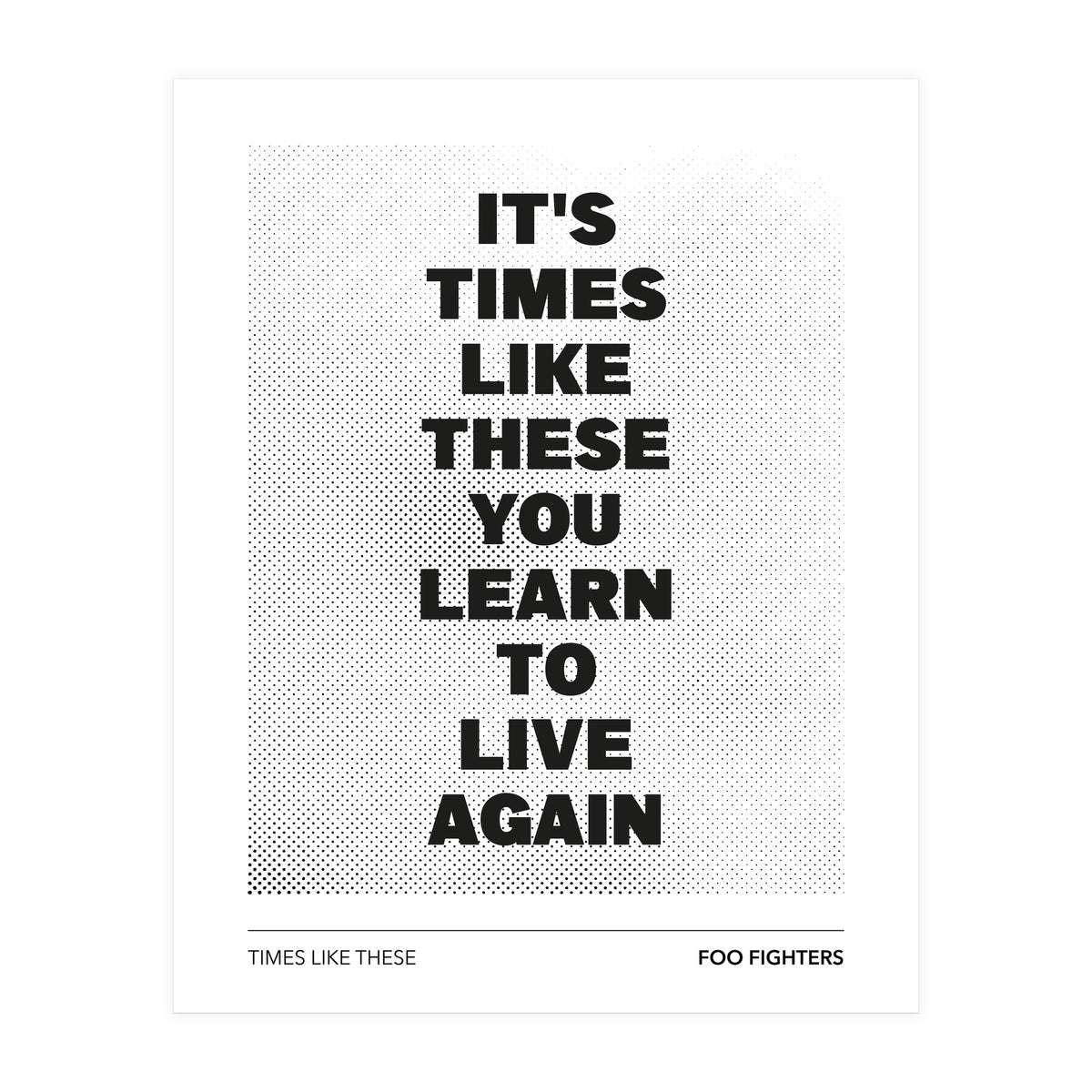 Foo Fighters - Times Like These (Print Only)