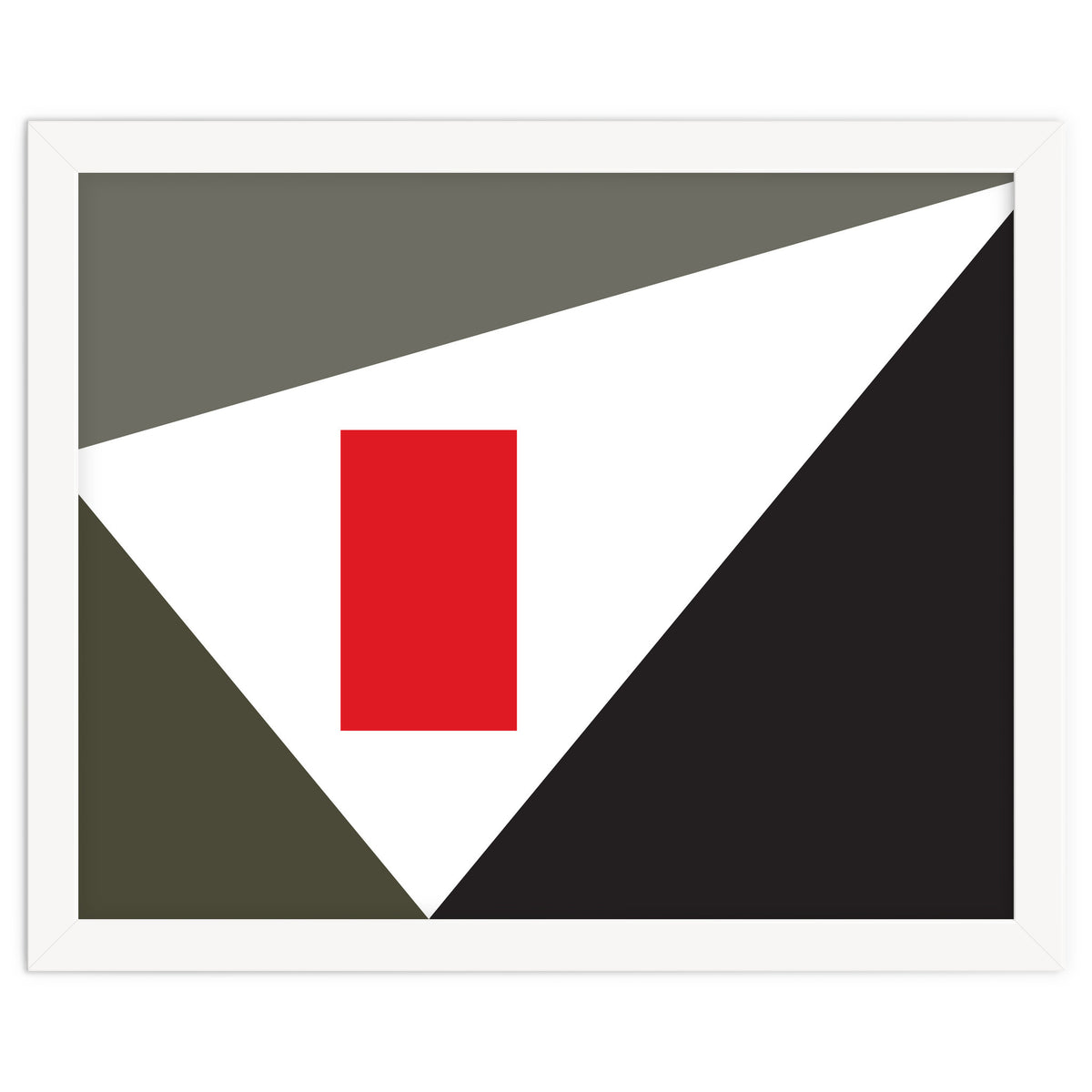 Geometric Shapes No. 86 - grey & red