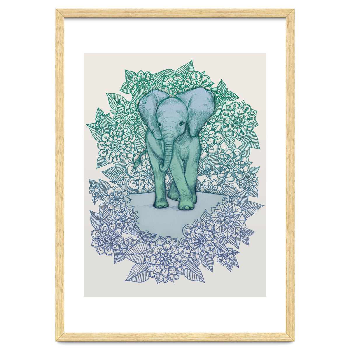 Emerald Elephant in the Lilac Evening
