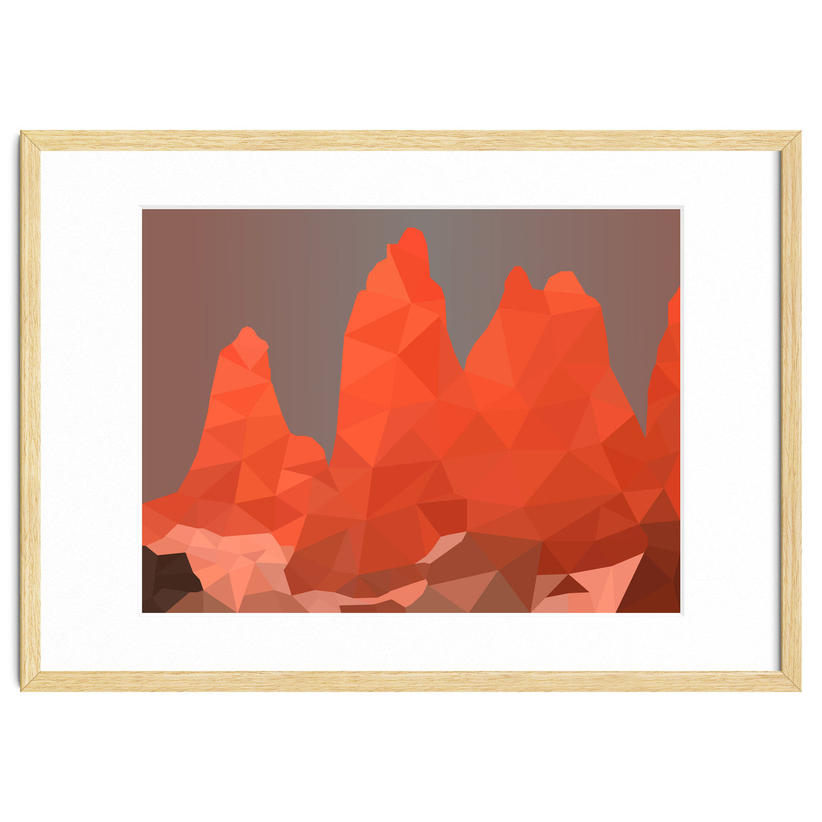 Torres Del Paine National Park Low Poly Art