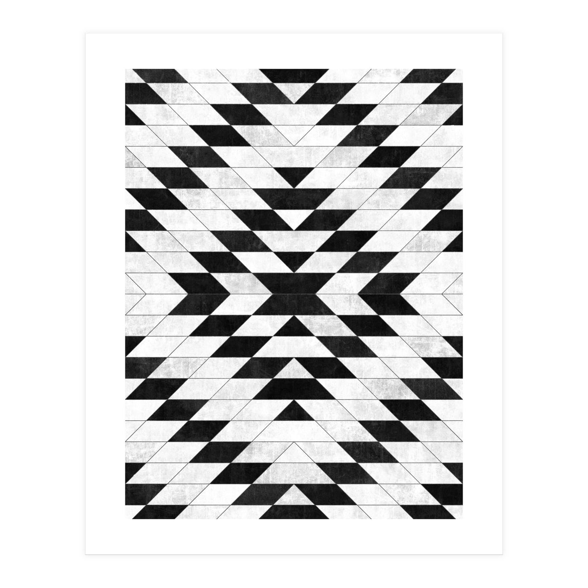 Urban Tribal Pattern No.15 - Aztec - White Concrete (Print Only)