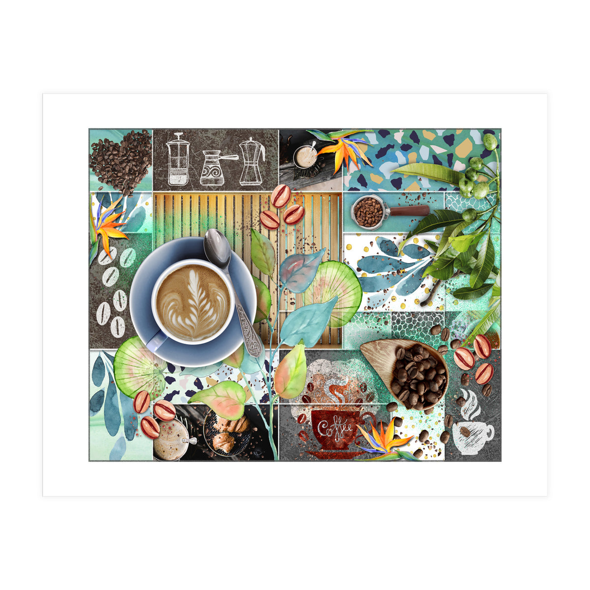 Coffee Shop Collage (Print Only)