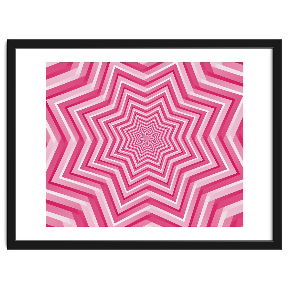 Abstract Pink Geometric Design Art