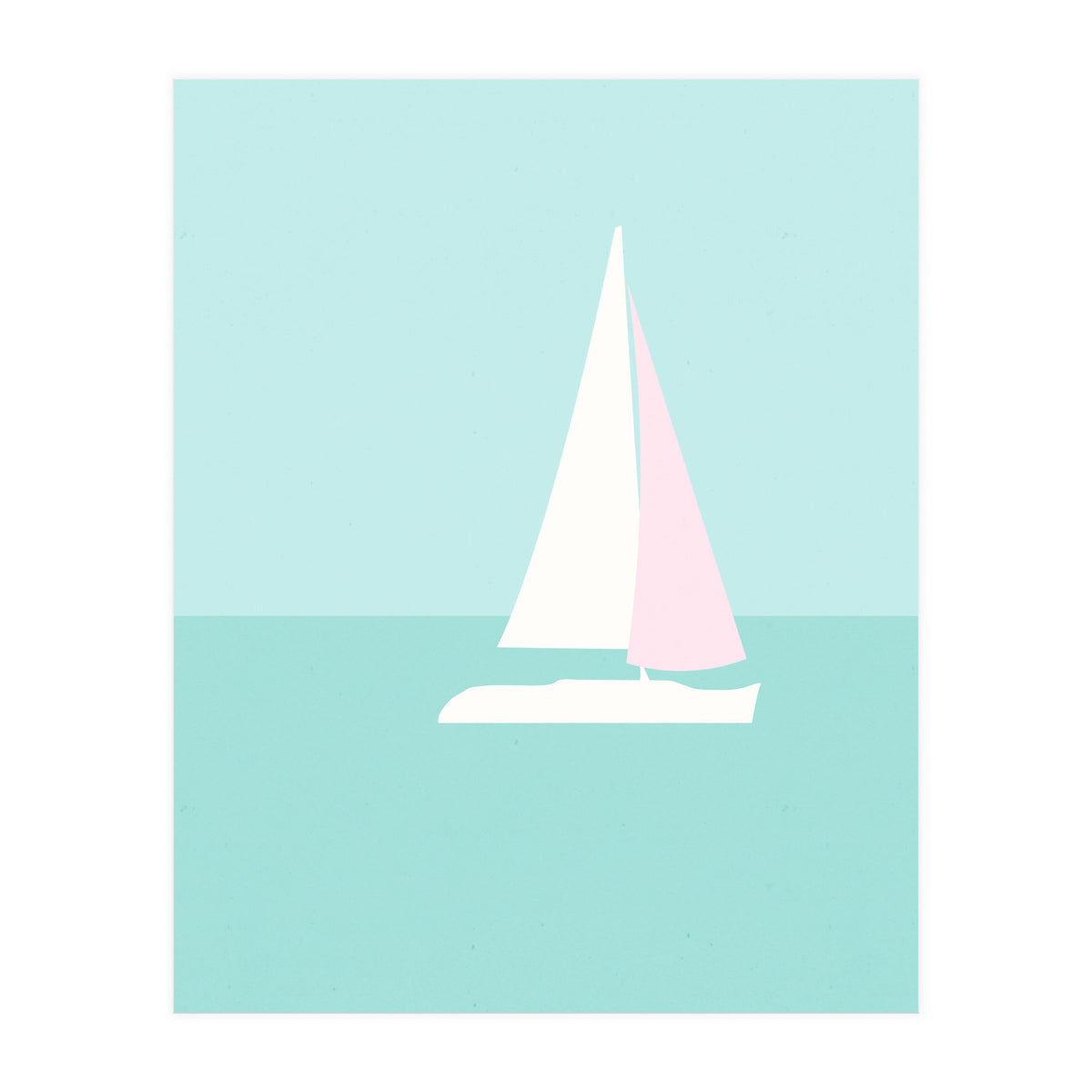 Minimal Sailboat - Turquoise Coast (Print Only)