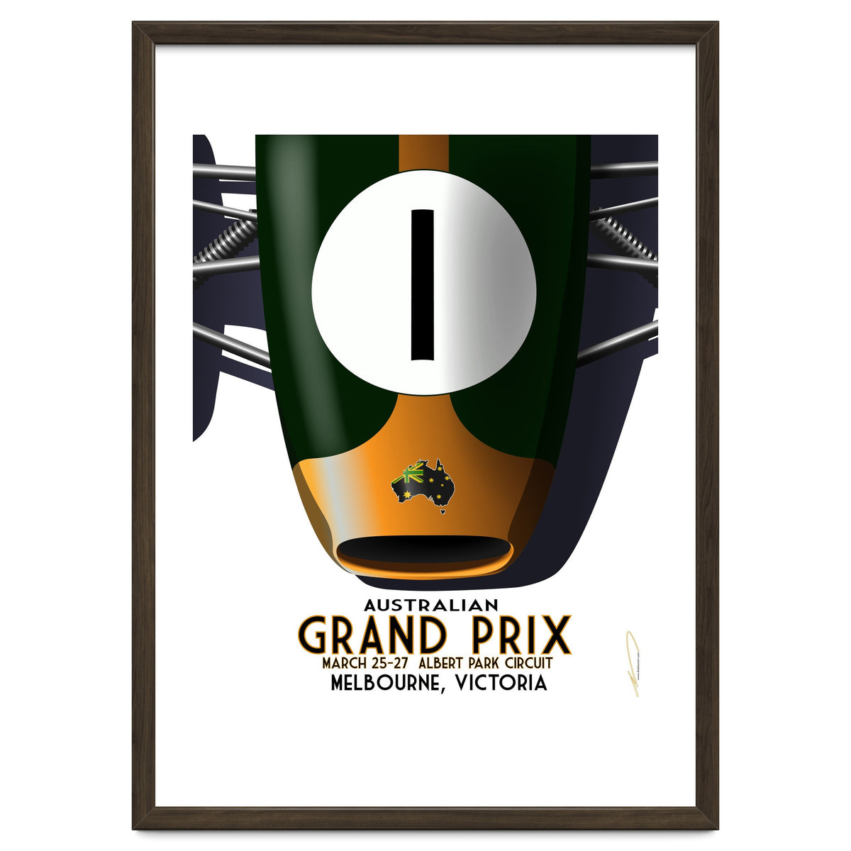 Australian Grand Prix Art Deco poster