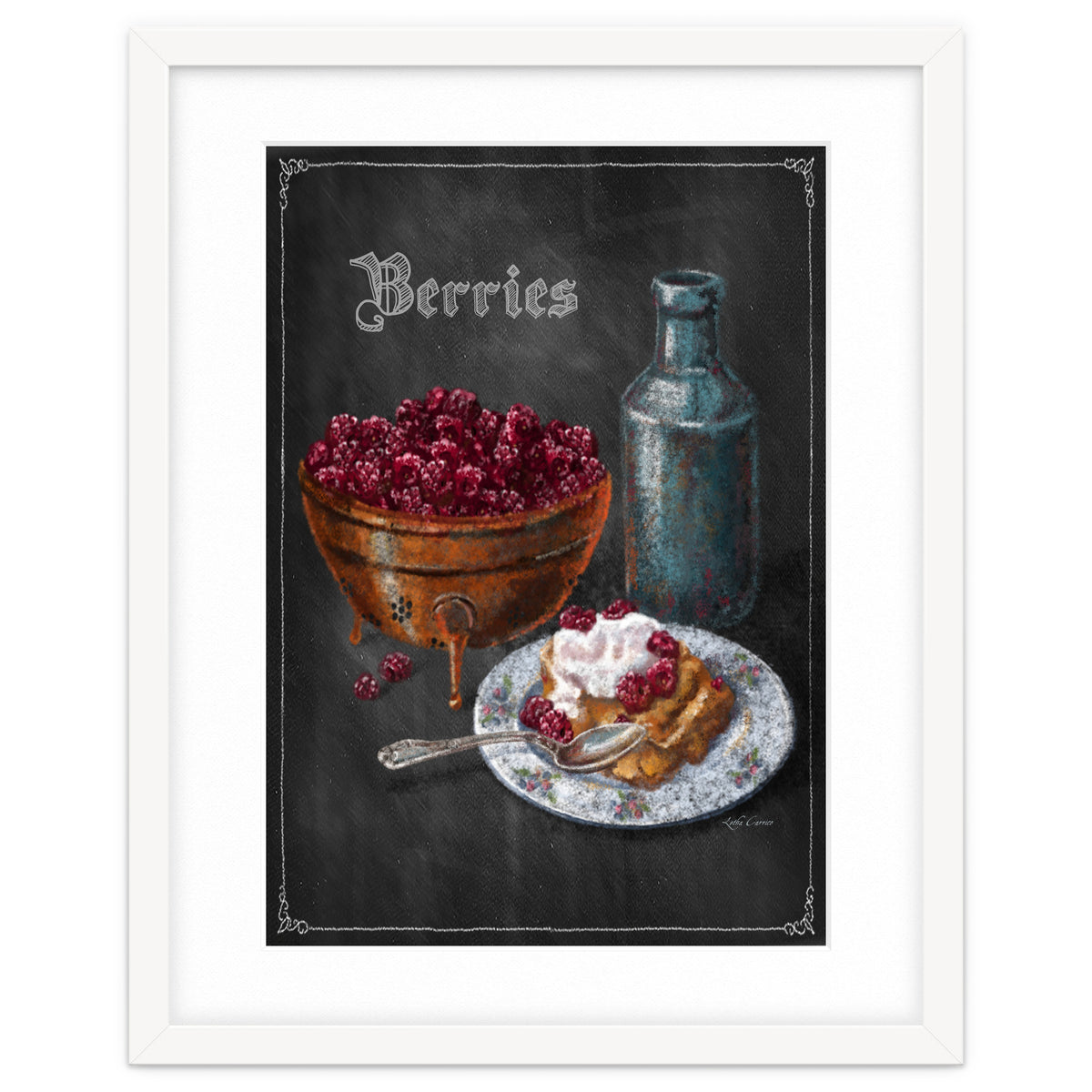 Berries Chalkboard Art