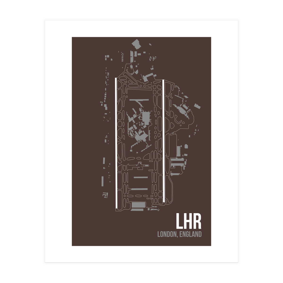 London Heathrow Airport Layout (Print Only)