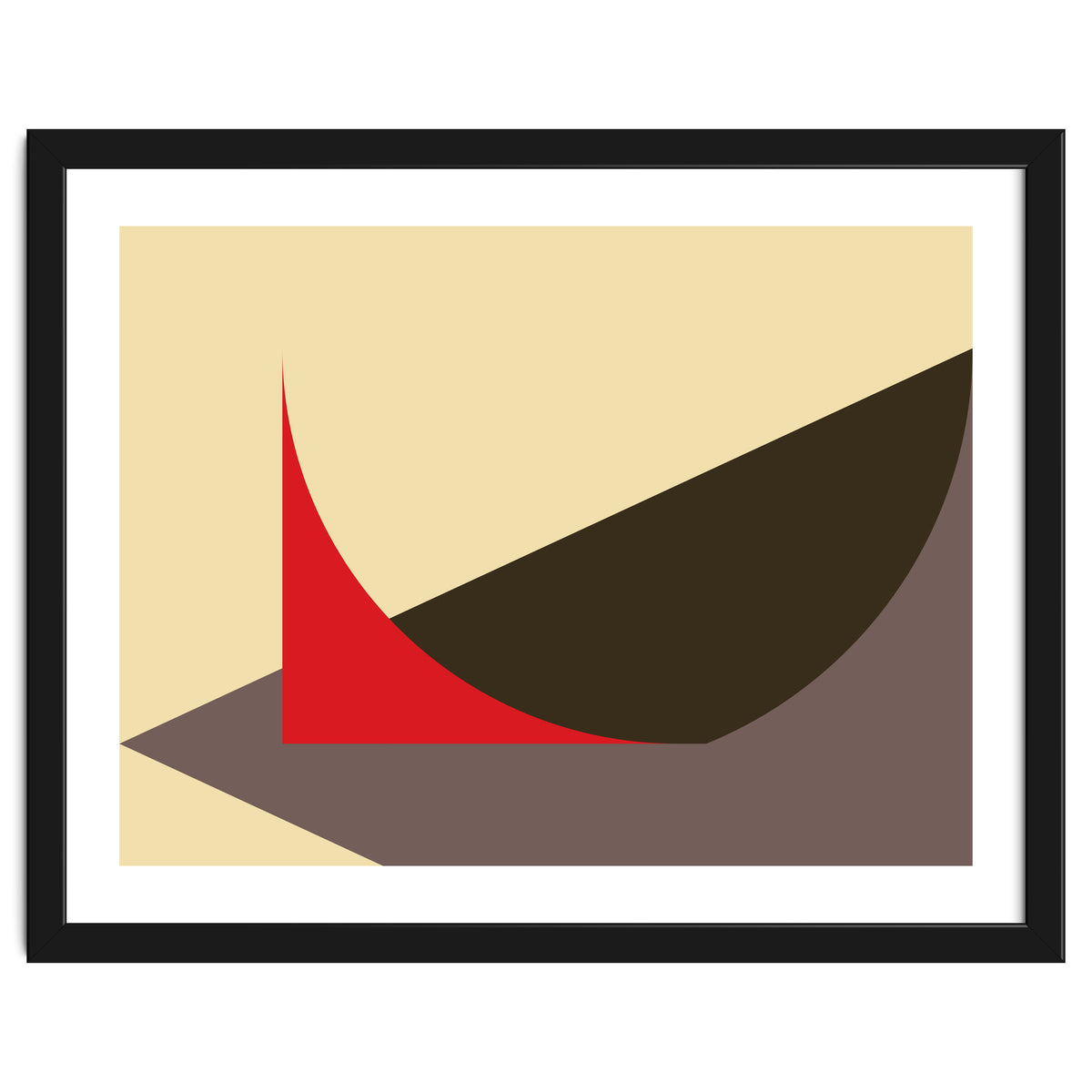 Geometric Shapes No. 6 - brown, beige & red