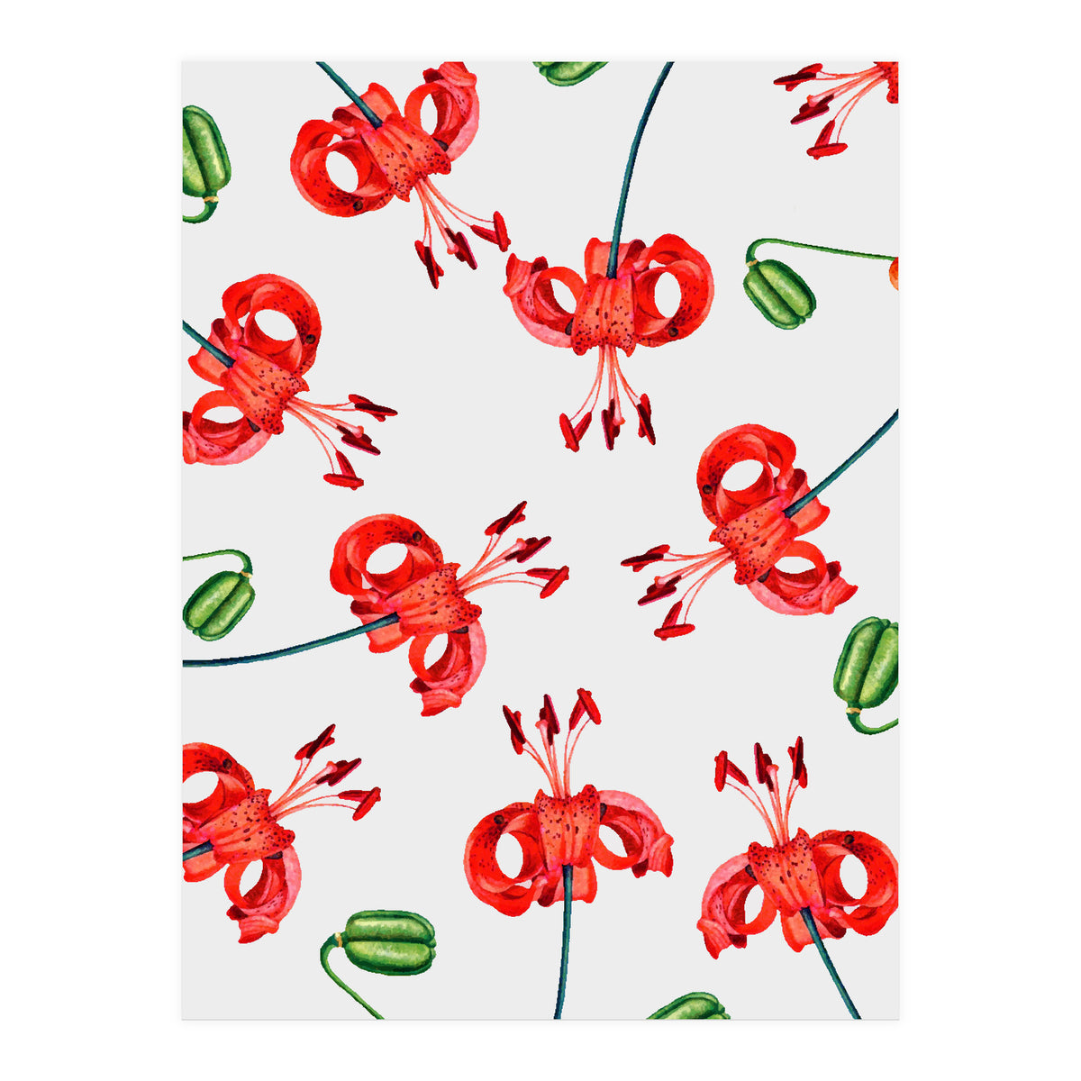 Exotic Floral Pattern (Print Only)