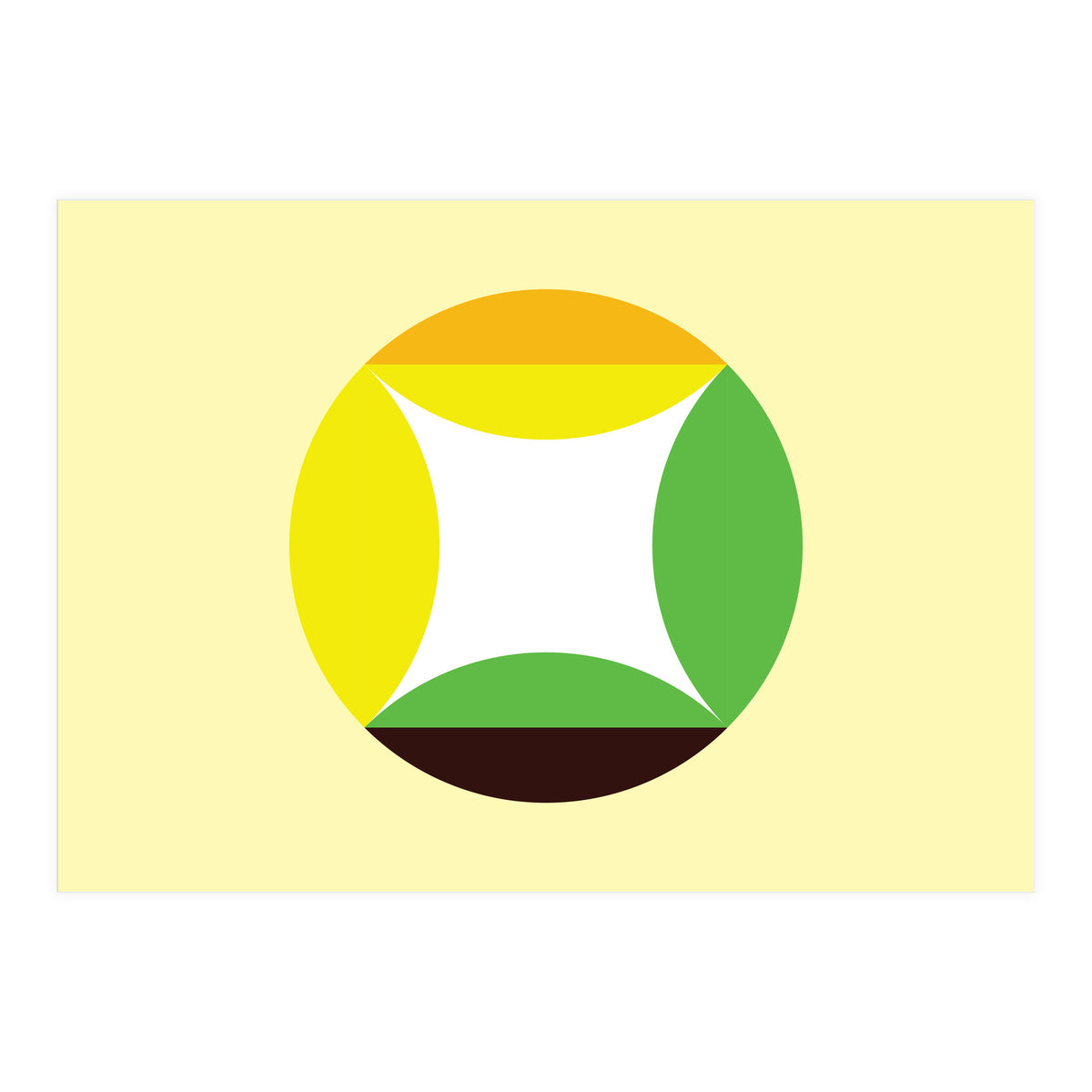 Geometric Shapes No. 21 - yellow, green & orange (Print Only)