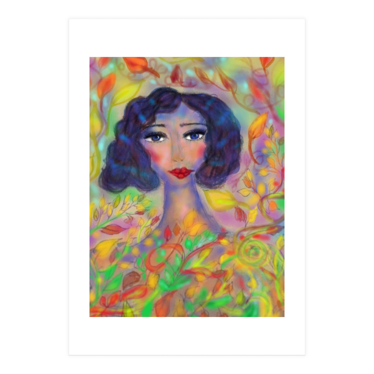 A GIRL IN AN ENCHANTED FOREST  (Print Only)