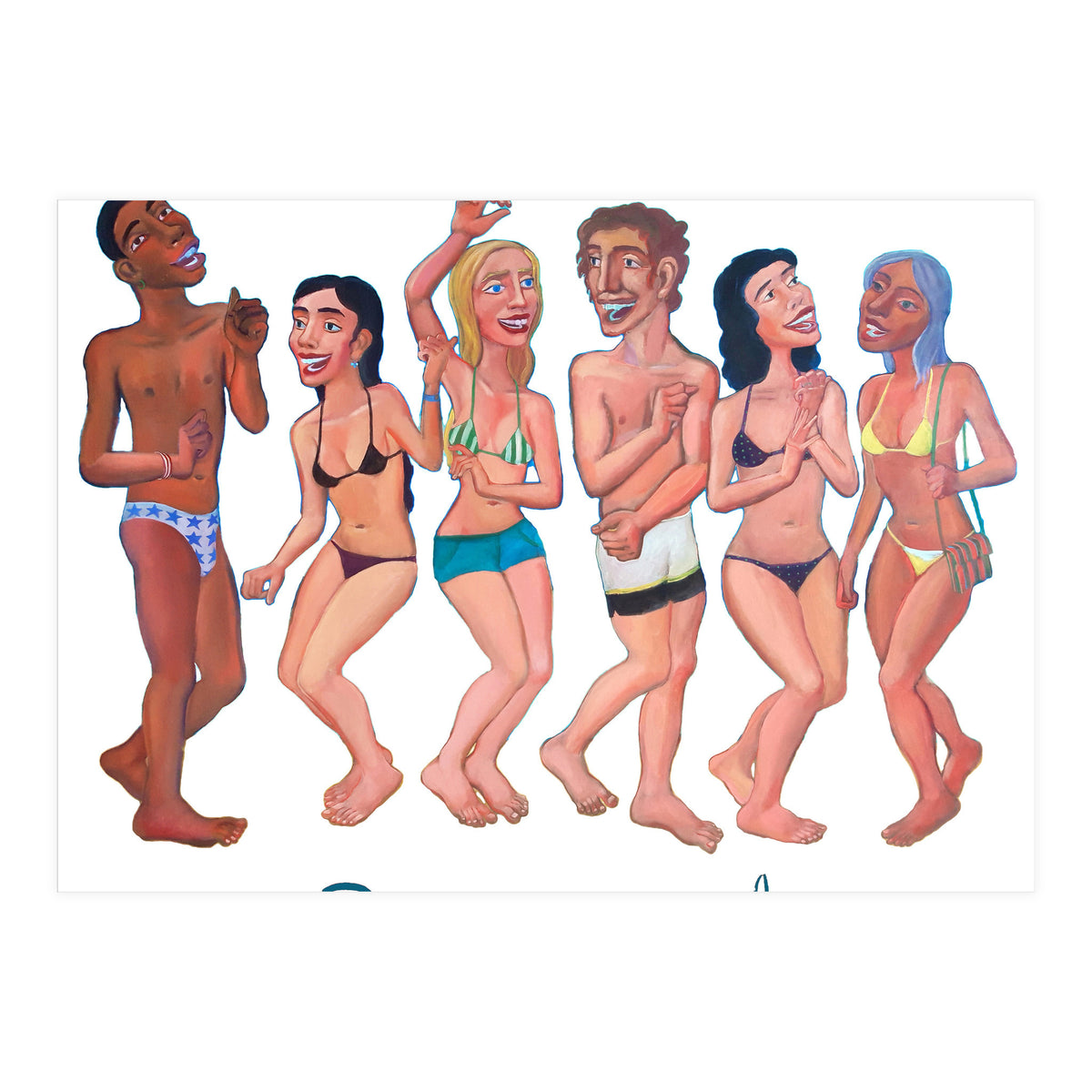 Fiesta En La Playa 4 B (Print Only)