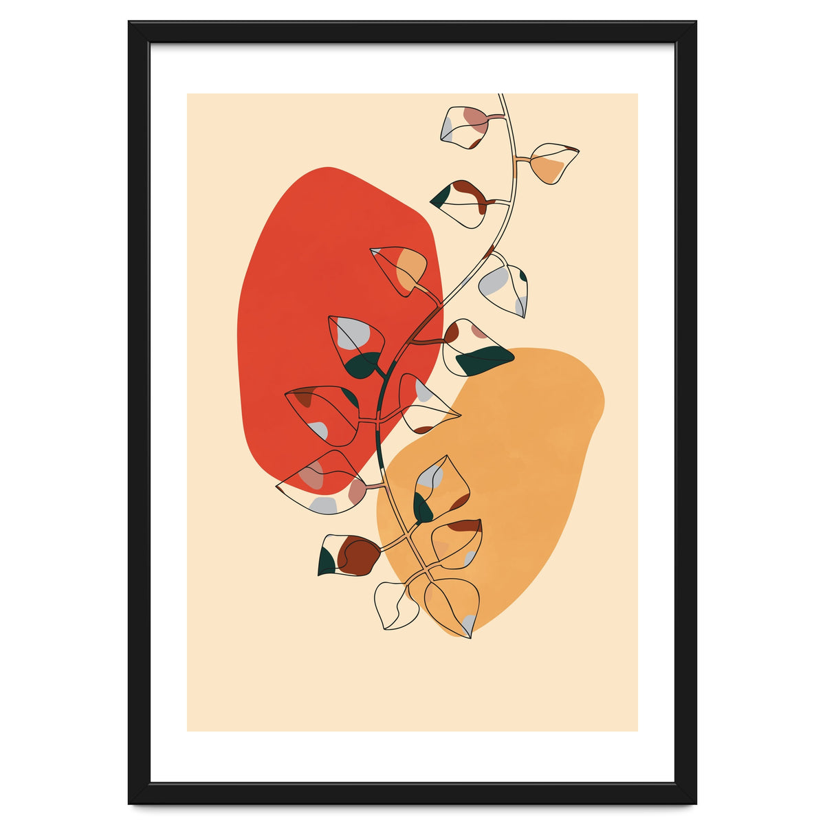 Scandi Modern Botanical Line Drawing