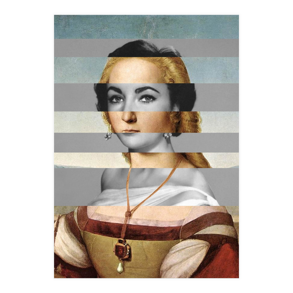 Rafael Portrait of Young Woman with Unicorn & Liz Taylor (Print Only)