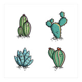 Kawaii Cute Cacti Desert Plants (Print Only) thumbnail