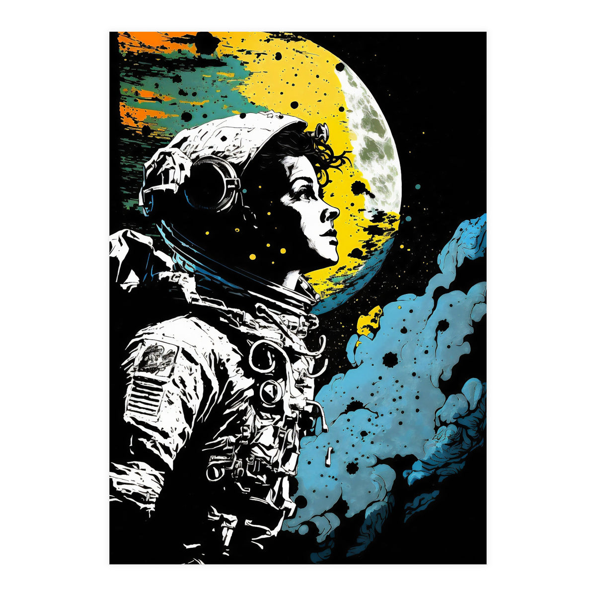 Astronaut Girl Illustration (Print Only)