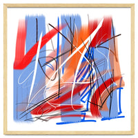 blue and red strokes
