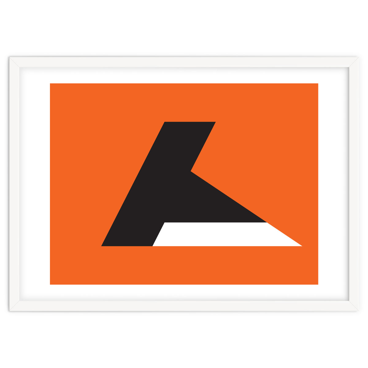 Geometric Shapes No. 79 - orange & black