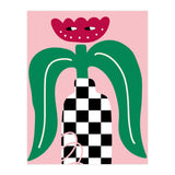 Flower in Checker Vase (Print Only) thumbnail