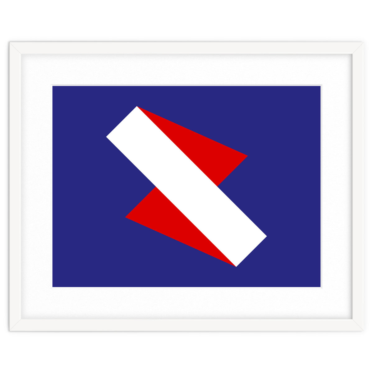 Geometric Shapes No. 68 - red & royal blue