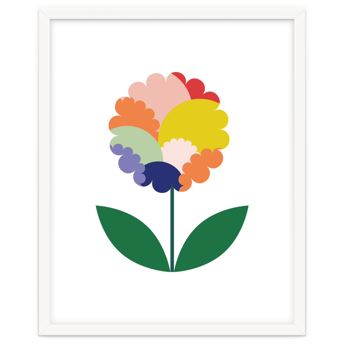 happy colorful flower