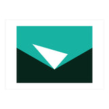 Geometric Shapes No. 57 - turquoise & black (Print Only) thumbnail