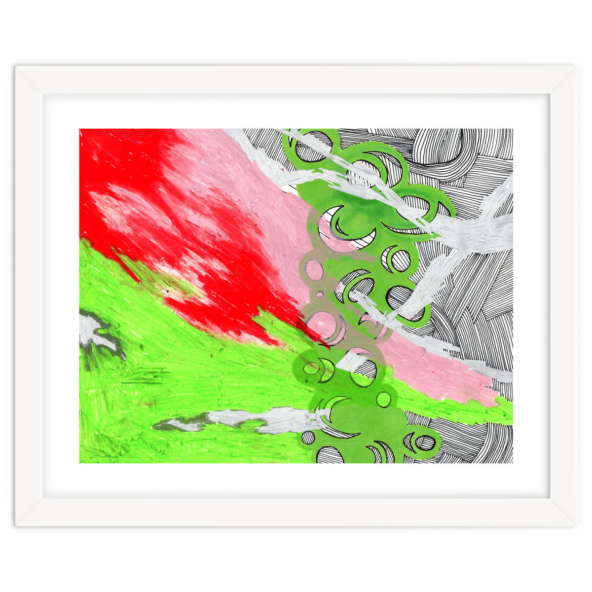 Green and Pink Spill