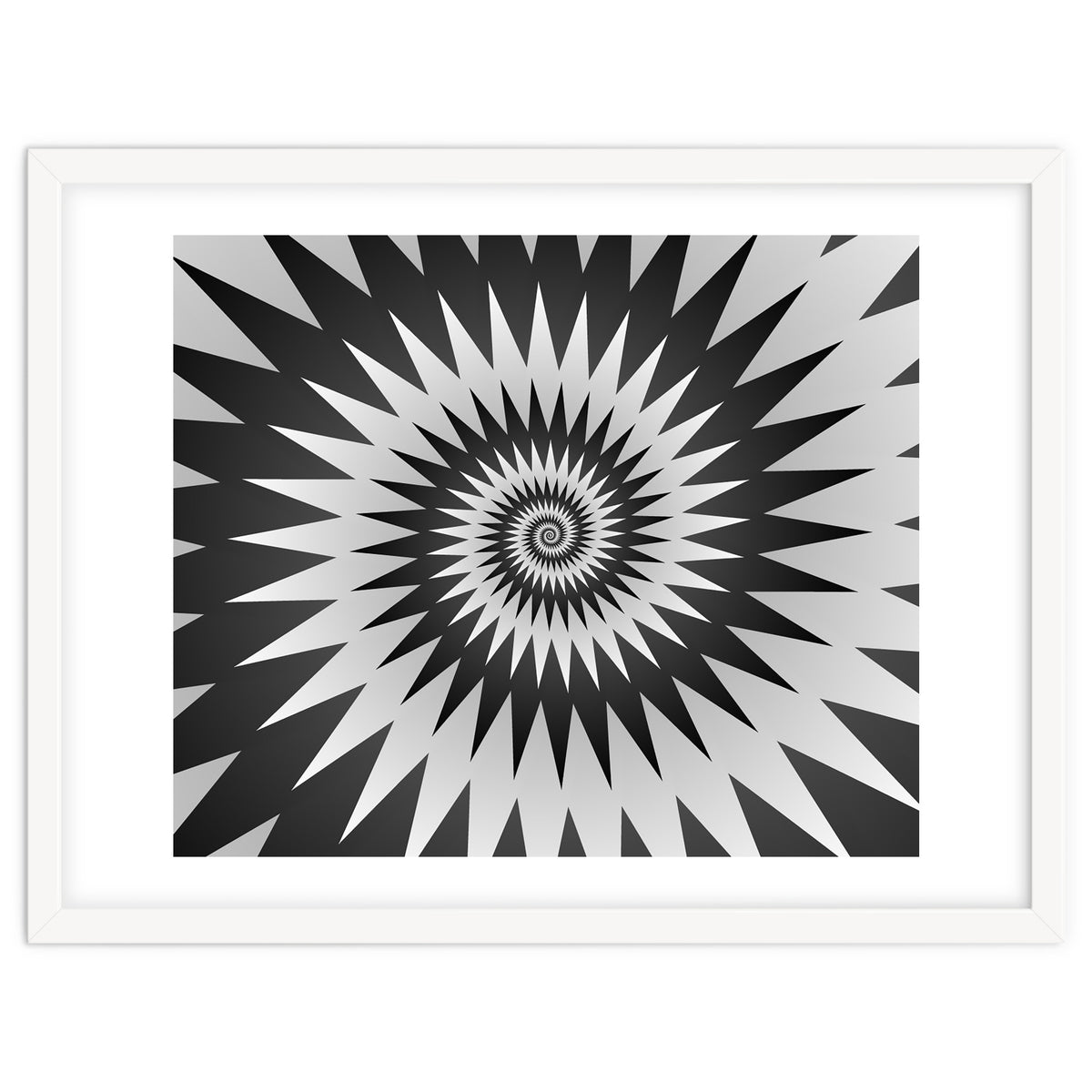 Black & White Abstract Spiral