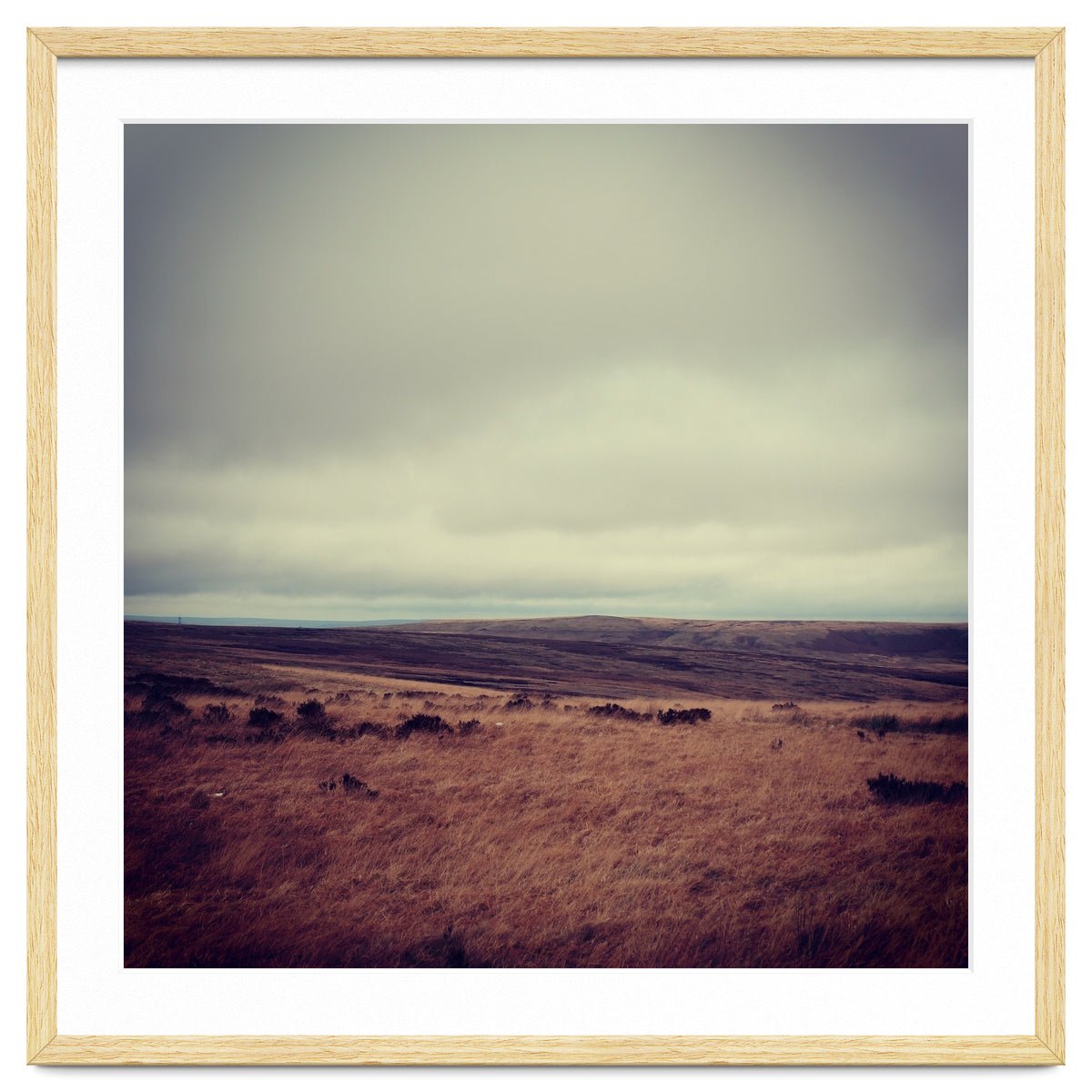 Bleak winter landscape of Saddleworth Moor