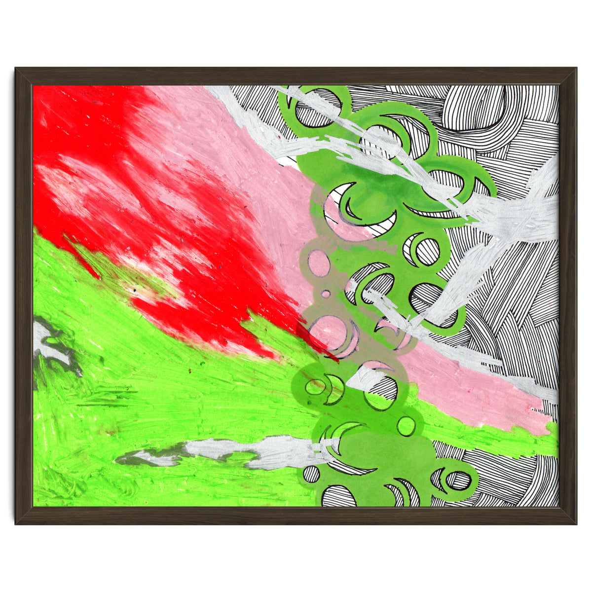 Green and Pink Spill