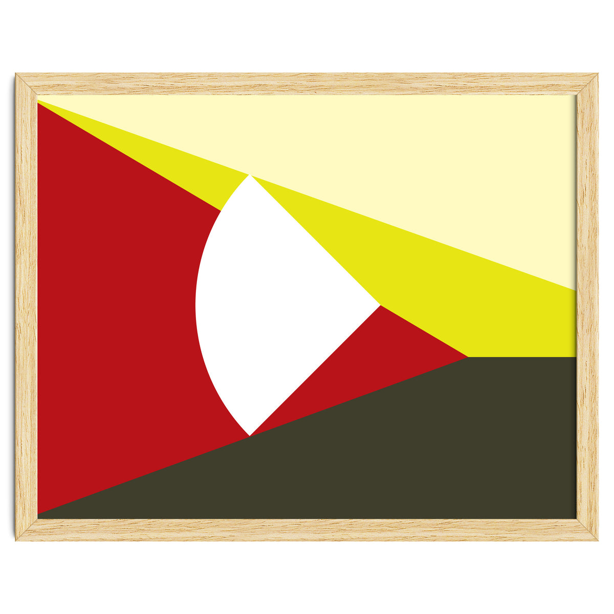 Geometric Shapes No. 13 - red, brown & yellow