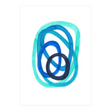 Marine Blues Blue Teal Turquoise Navy Blue Nesting Circles (Print Only) thumbnail