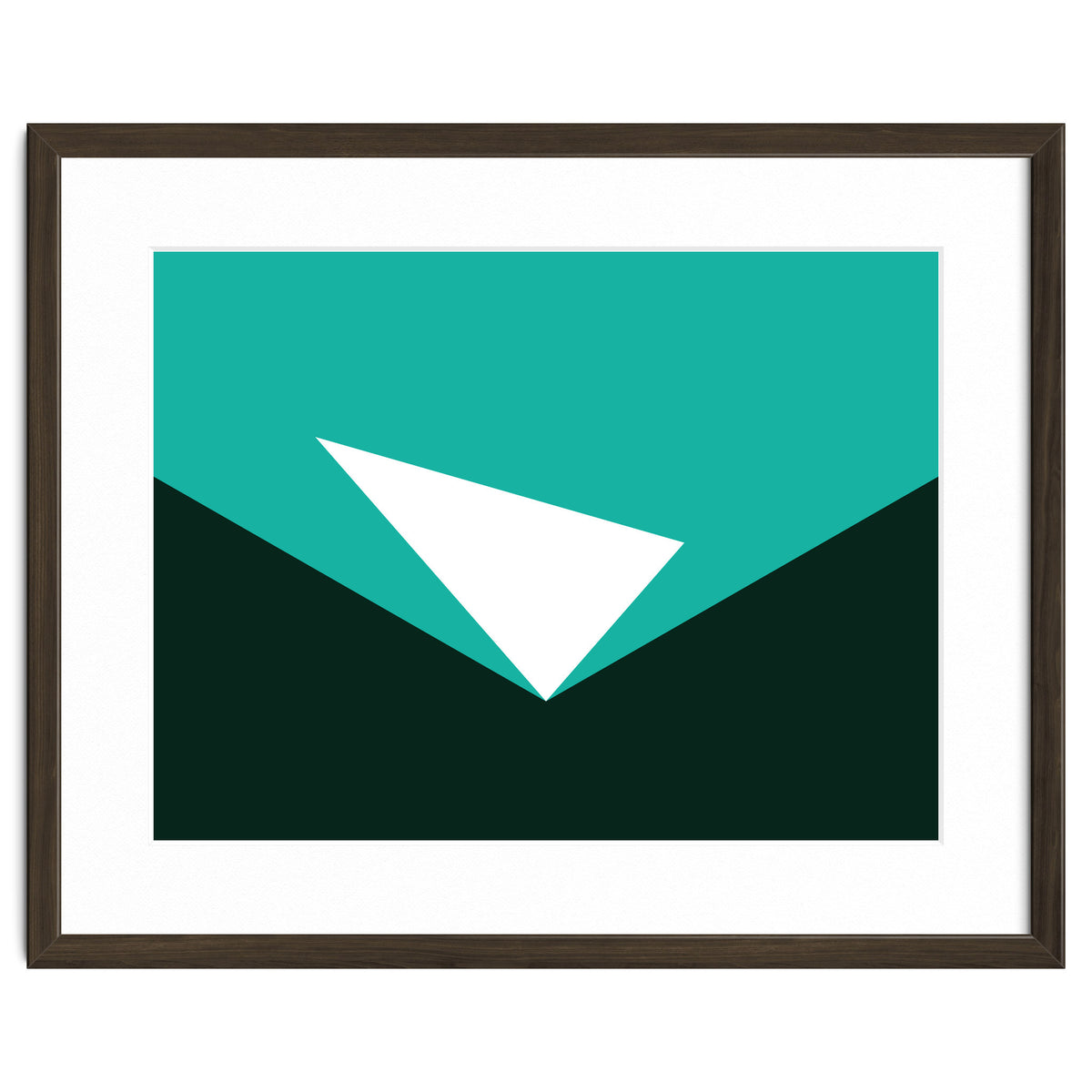 Geometric Shapes No. 57 - turquoise & black