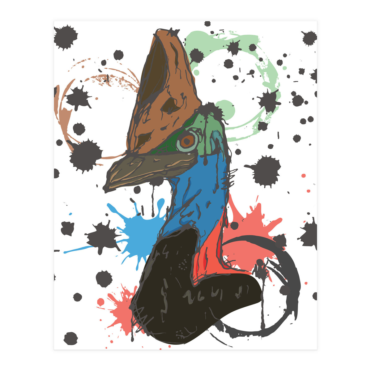 Cassowary Bird Sketch (Print Only)