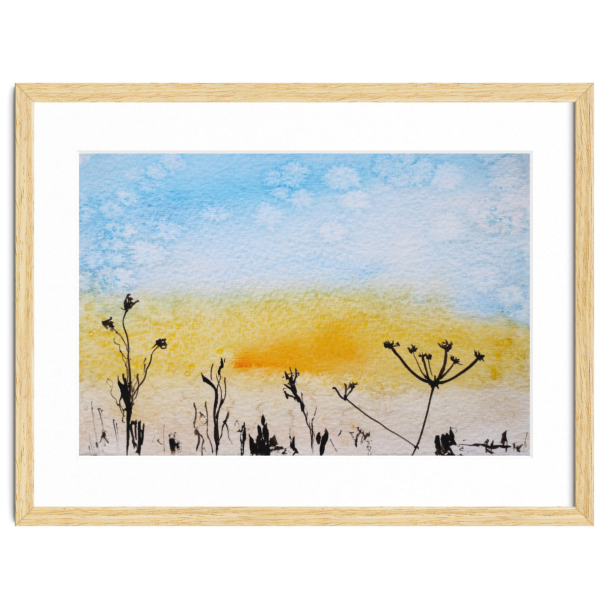 Winter sunrise || watercolor