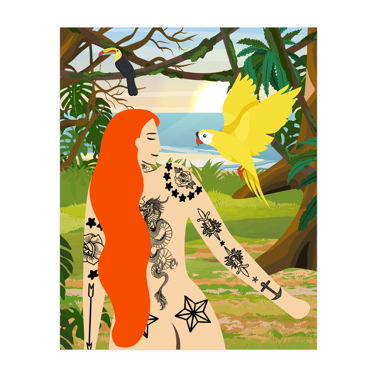 Golden Conure and Me (Print Only)