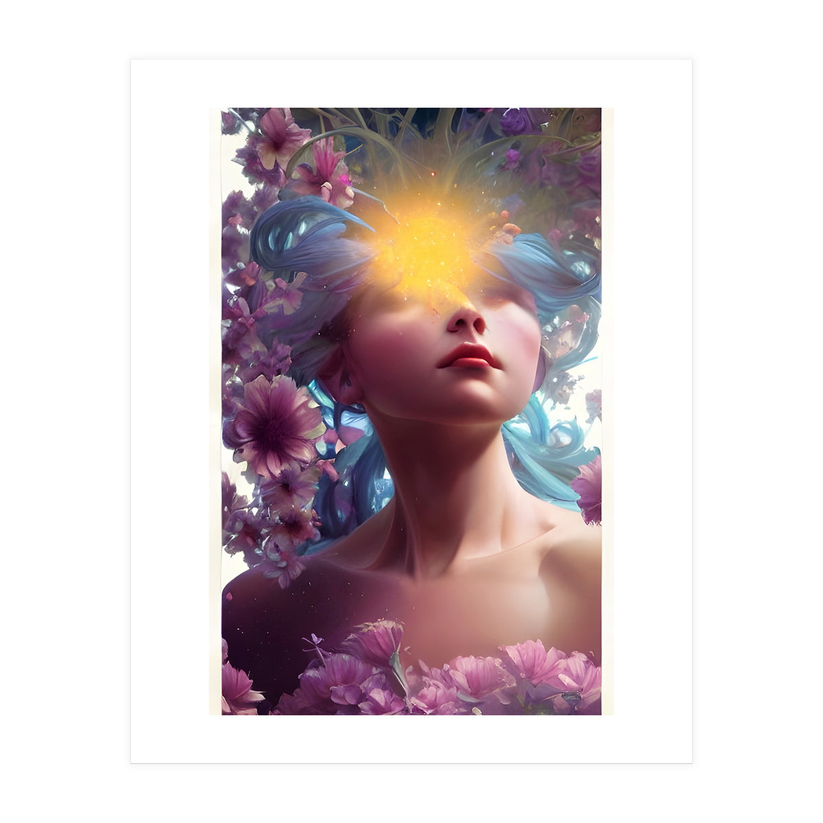 Vicky's Head In The Floral Clouds (Print Only)