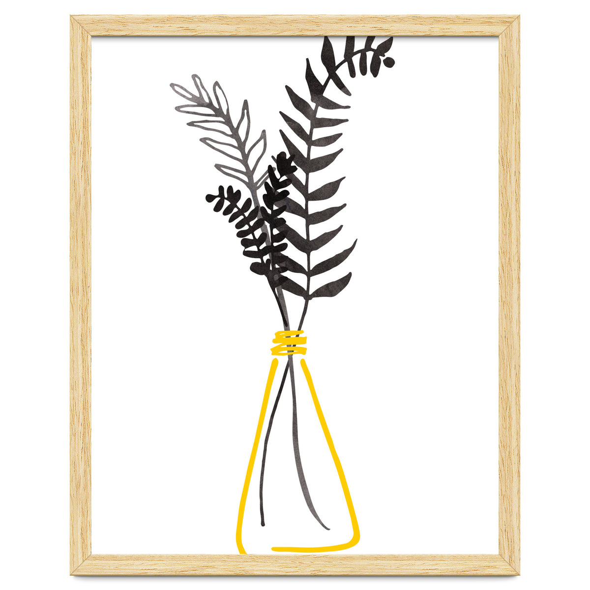 Black Watercolor Bouquet