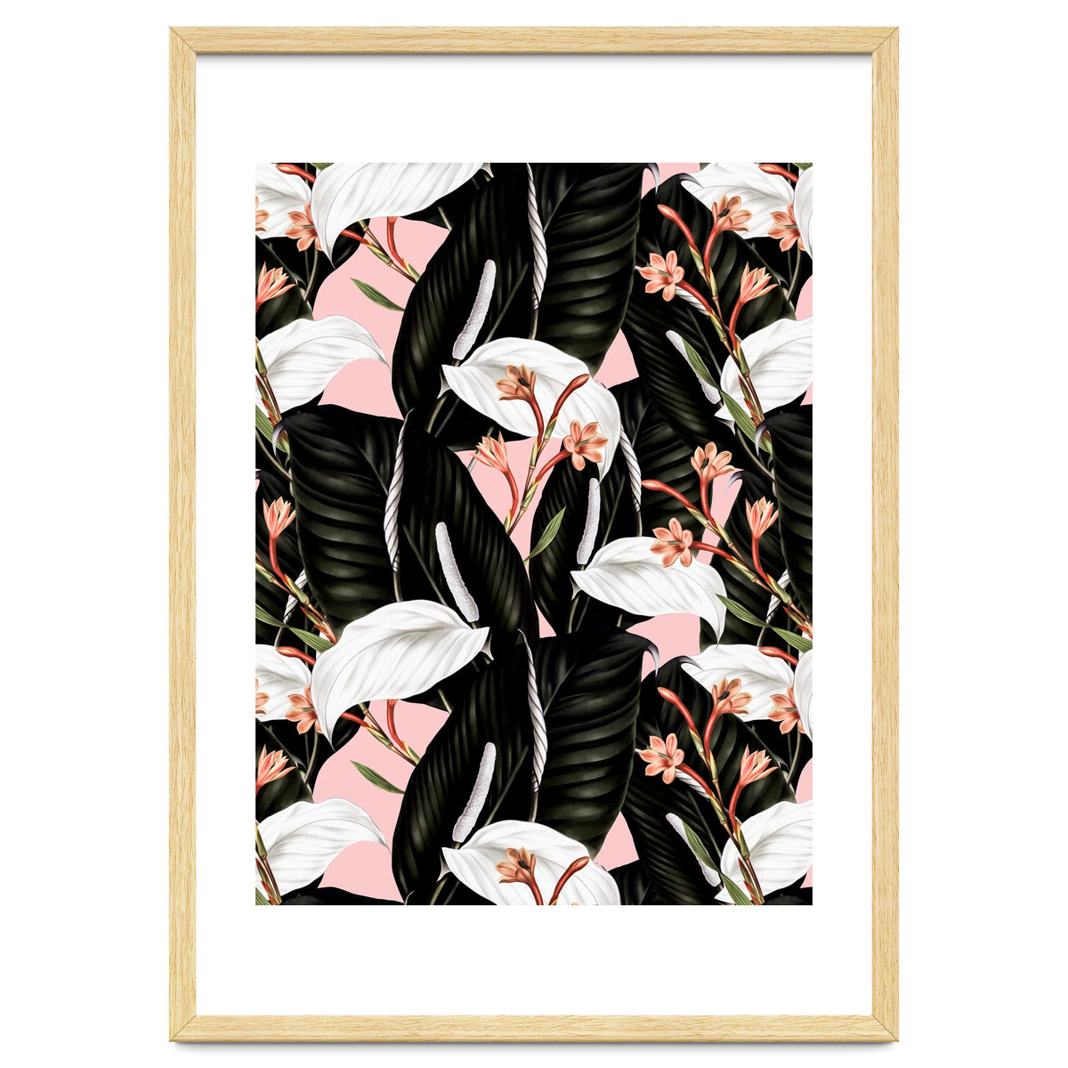 Flowery exotic botanical pink