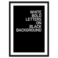 WHITE BOLD LETTERS