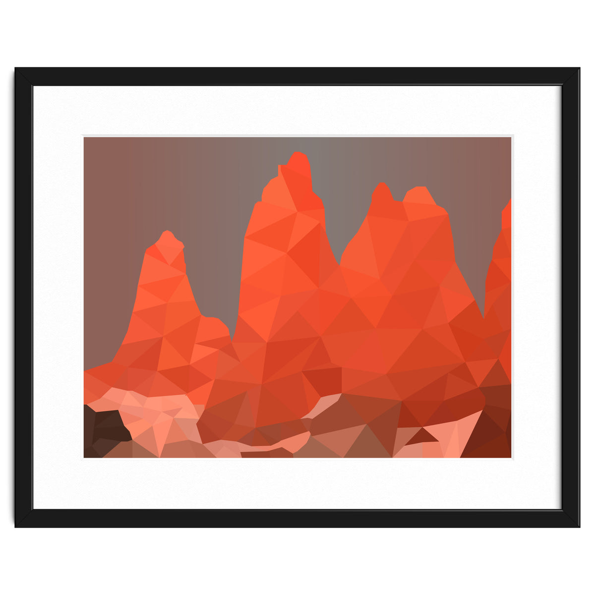 Torres Del Paine National Park Low Poly Art