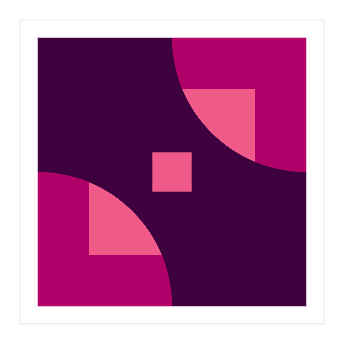 Geometric Shapes No. 1 - purple & pink squares (Print Only)
