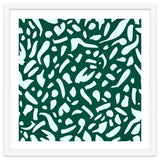Deep Emrald | Green Terrazzo Pattern | Fun Funky Eclectic Modern Boho Painting thumbnail