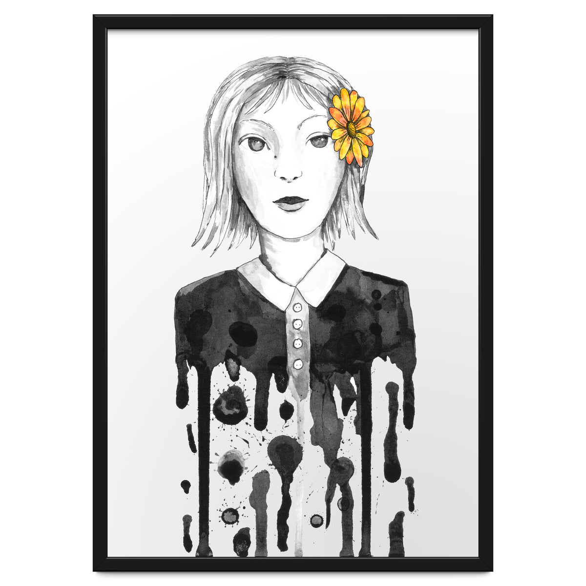 Flower dripping girl