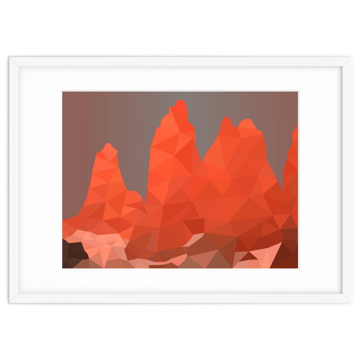 Torres Del Paine National Park Low Poly Art